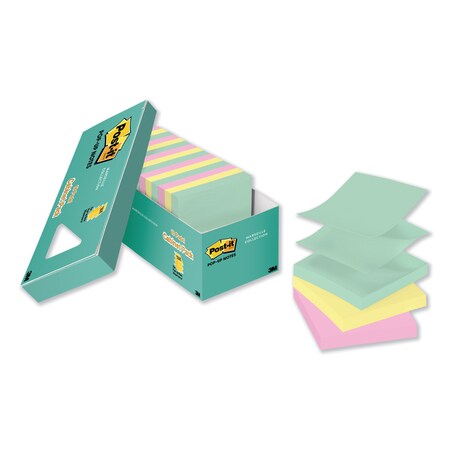 Post-It Original Pop-up Refill, 3 x 3, Marseille Collection, 100 Sht/Pad, PK18 R33018APCP